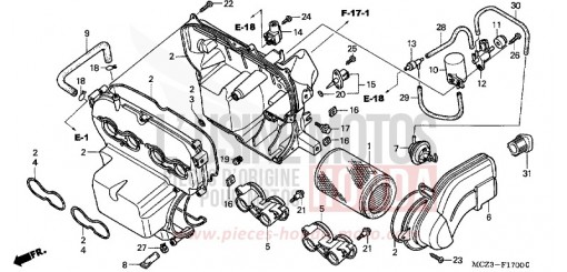 AIR CLEANER CB900F3 de 2003